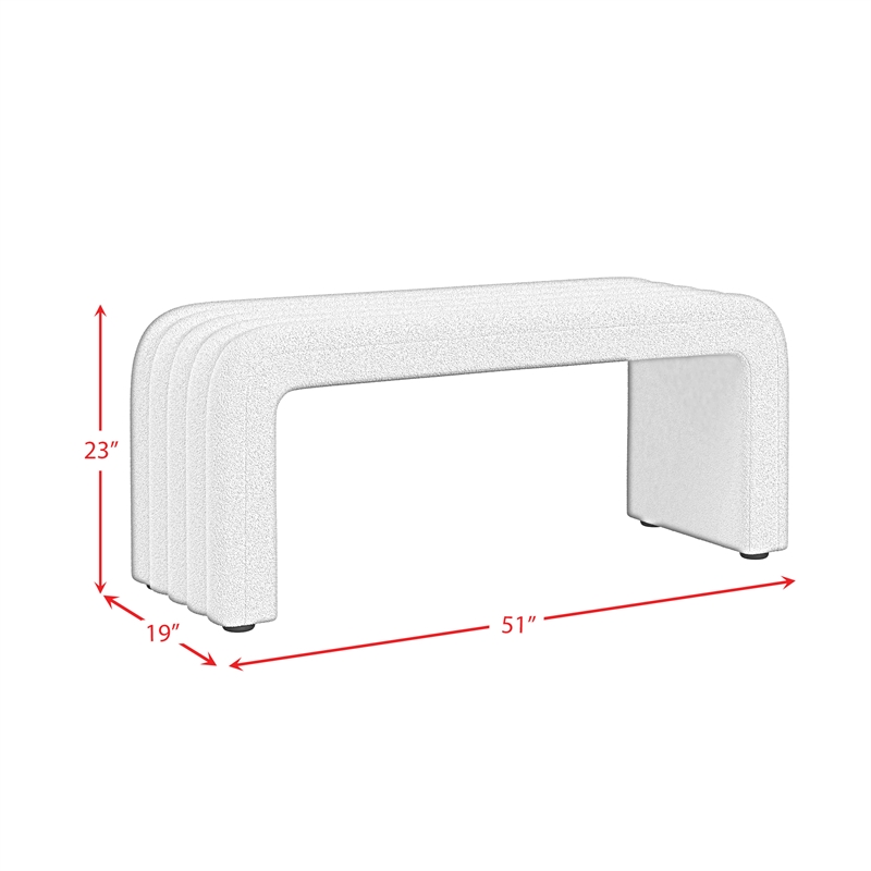 Picket House Furnishings Canyon Bench With 2 Stools in Ching Cream