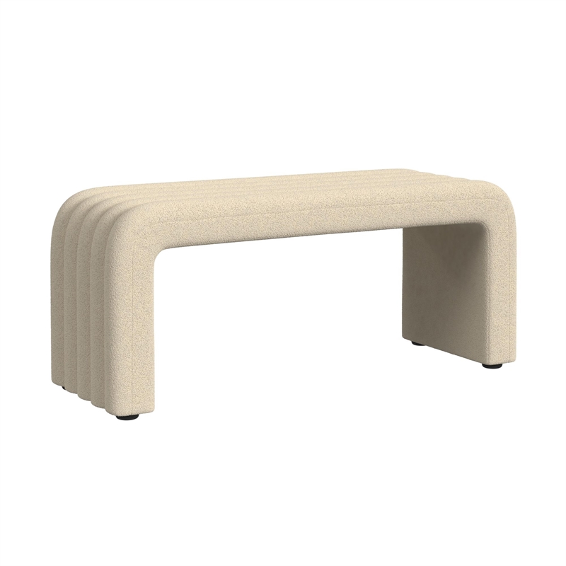 Picket House Furnishings Canyon Bench With 2 Stools in Ching Cream