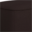 Picket House Furnishings Fate Ottoman with Wood Base in Pebble Brown