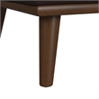 Picket House Furnishings Fate Ottoman with Wood Base in Pebble Brown