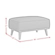 Picket House Furnishings Fate Ottoman with Wood Base in Pebble Tan
