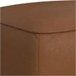 Picket House Furnishings Fate Ottoman with Wood Base in Pebble Tan
