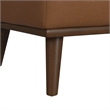 Picket House Furnishings Fate Ottoman with Wood Base in Pebble Tan