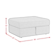 Picket House Furnishings Harleigh Storage Ottoman in Palmer Plus Ash