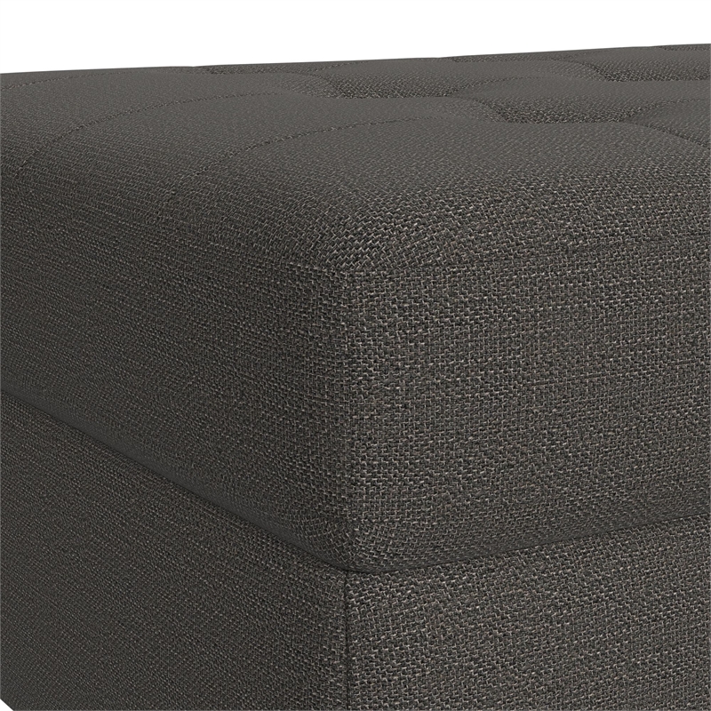 Picket House Furnishings Harleigh Storage Ottoman in Palmer Plus Ash