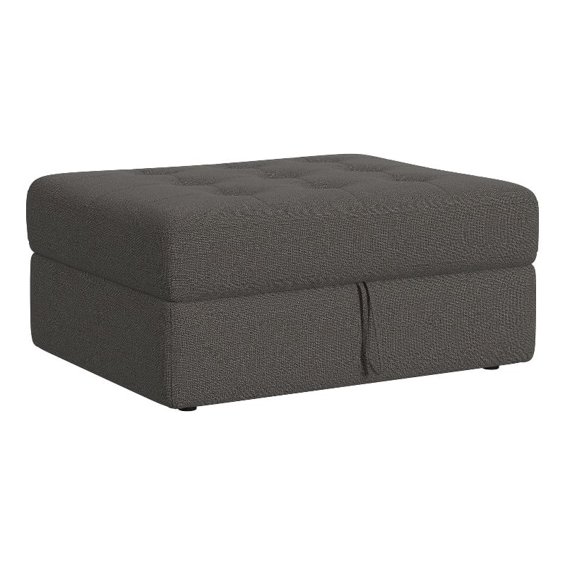 Picket House Furnishings Harleigh Storage Ottoman in Palmer Plus Ash