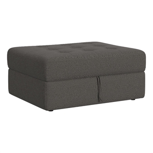 Picket House Furnishings Harleigh Storage Ottoman in Palmer Plus Ash