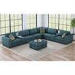 Picket House Furnishings Harleigh Storage Ottoman in Palmer Plus Teal