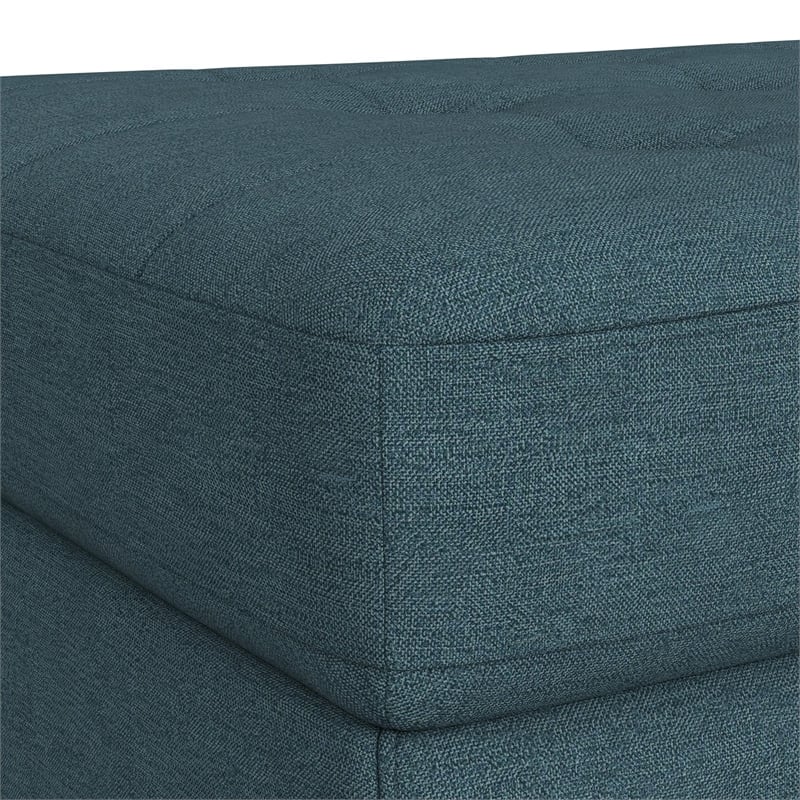 Picket House Furnishings Harleigh Storage Ottoman in Palmer Plus Teal