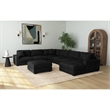 Picket House Furnishings Mesa Modular Ottoman in Steno Black