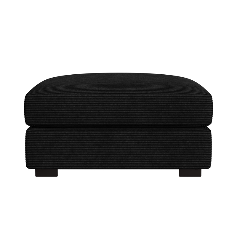 Picket House Furnishings Mesa Modular Ottoman in Steno Black