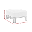 Picket House Furnishings Fresca Ottoman - Dark Grey and Olefin Beige