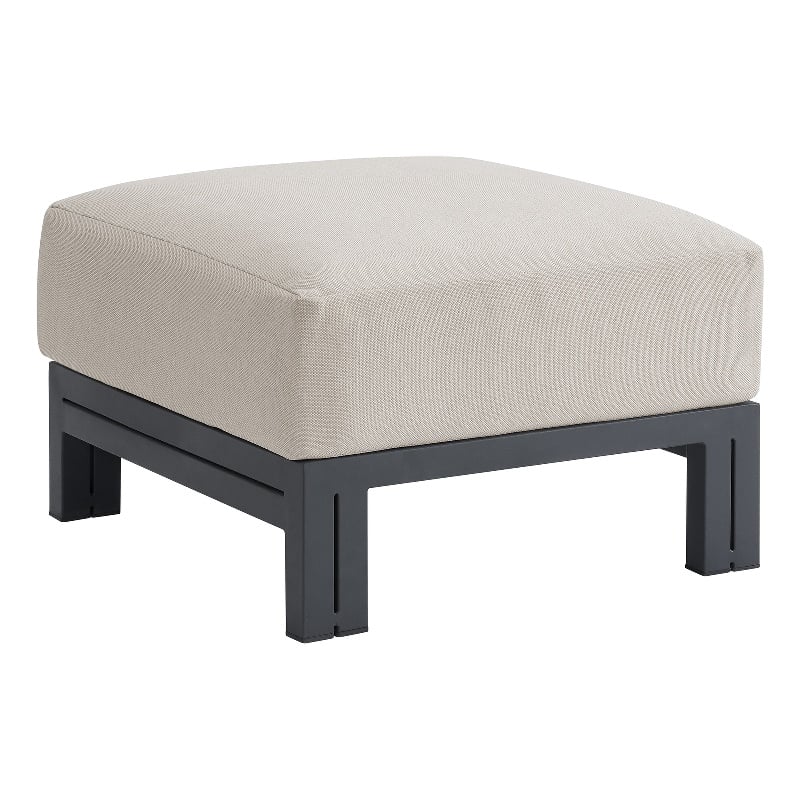 Picket House Furnishings Fresca Ottoman - Dark Grey and Olefin Beige