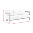 Picket House Furnishings Fresca Sofa - Dark Grey and Olefin Beige with 2 Pillows