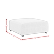 Picket House Furnishings Frida Modular Ottoman - Olefin Beige