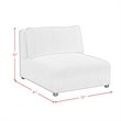 Picket House Furnishings Frida Modular Armless Chair - Olefin Beige