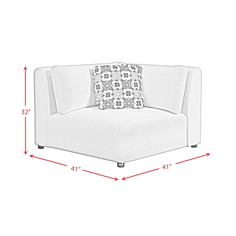 Picket House Furnishings Frida Modular Corner - Olefin Beige