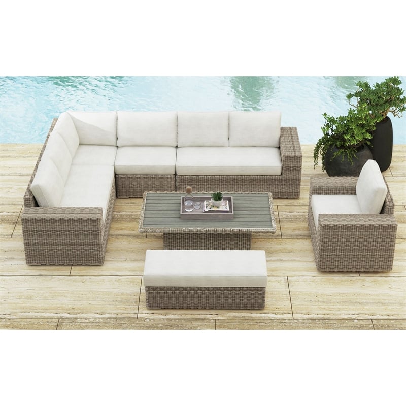 Picket House Furnishings Flora  Swivel Chair - Natural and Olefin Beige