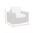 Picket House Furnishings Flora  Swivel Chair - Natural and Olefin Beige