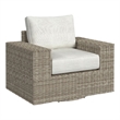 Picket House Furnishings Flora  Swivel Chair - Natural and Olefin Beige