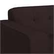 Picket House Furnishings Fate Loveseat with Wood Front in Pebble Brown