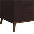 Picket House Furnishings Fate Loveseat with Wood Front in Pebble Brown