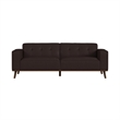 Picket House Furnishings Fate Sofa with Wood Front in Pebble Brown