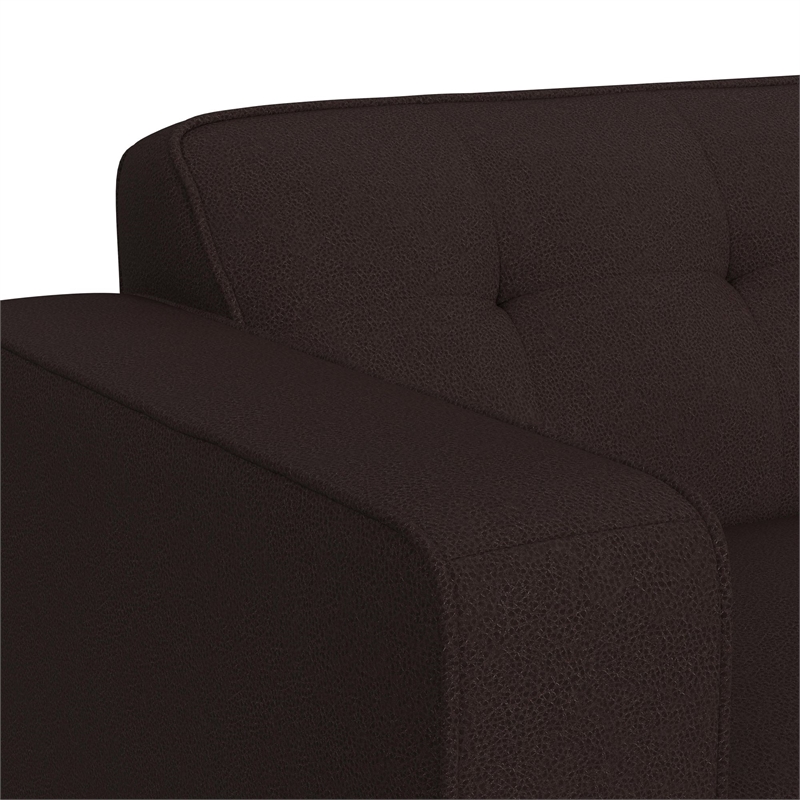 Picket House Furnishings Fate Sofa with Wood Front in Pebble Brown