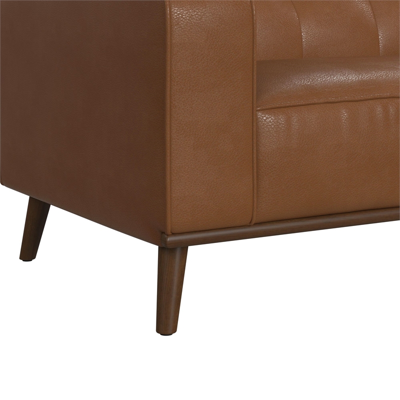 Picket House Furnishings Fate Sofa with Wood Front in Pebble Tan