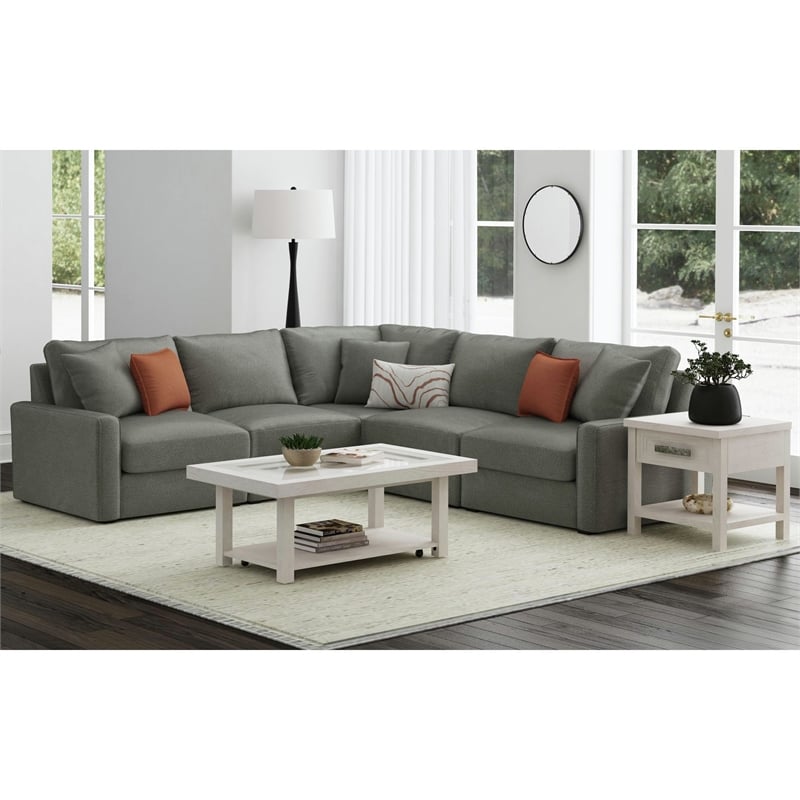 Picket House Furnishings Rhiannon  End Table with USB in Antique White