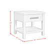 Picket House Furnishings Rhiannon  End Table with USB in Antique White