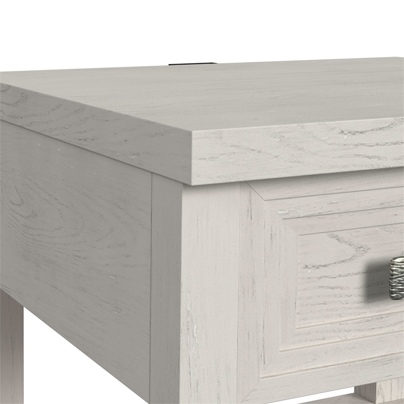 Picket House Furnishings Rhiannon  End Table with USB in Antique White