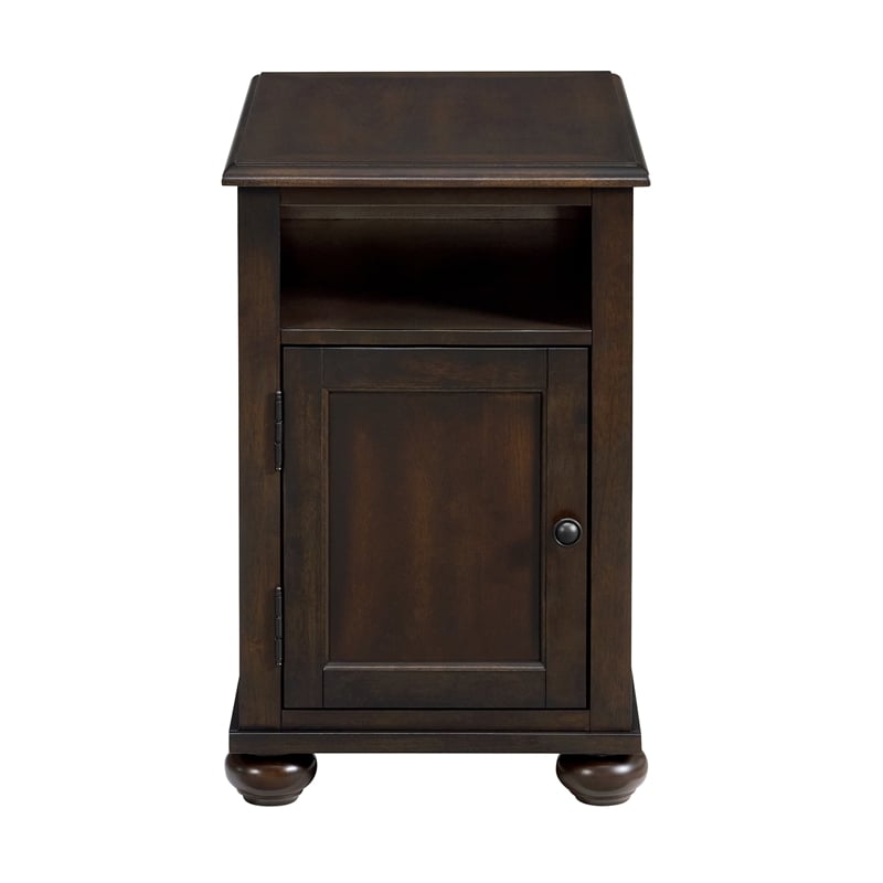 Picket House Furnishings Chad Chairside Table with USB in Cherry