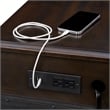 Picket House Furnishings Chad Chairside Table with USB in Cherry