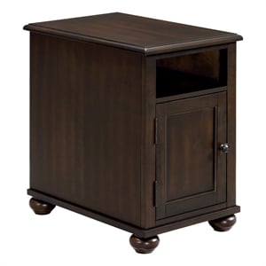 Picket House Furnishings Chad Chairside Table with USB in Cherry