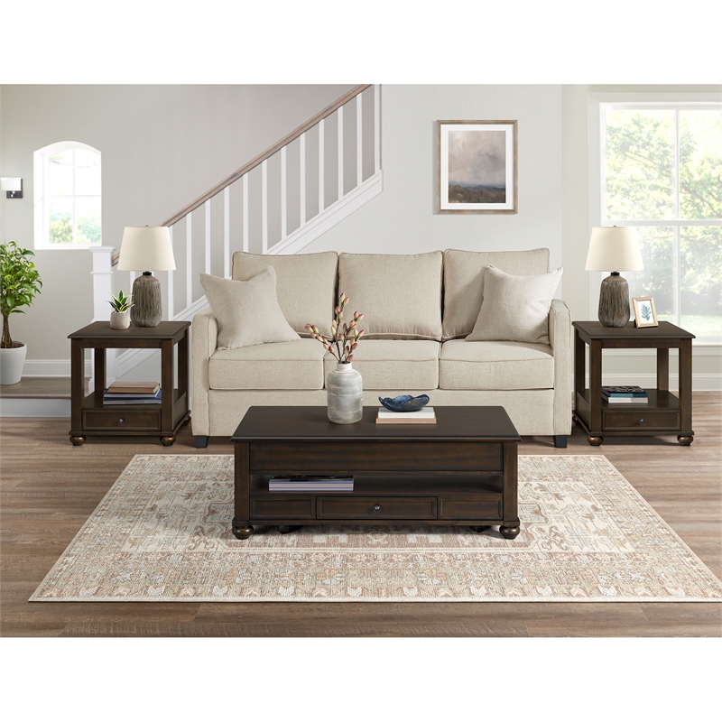 Picket House Furnishings Chad End Table in Cherry