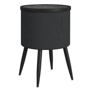 Picket House Furnishings Nebula  Round Smart End Table in Black
