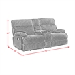 Picket House Furnishings Merrick Motion Loveseat with Console in Masis Black