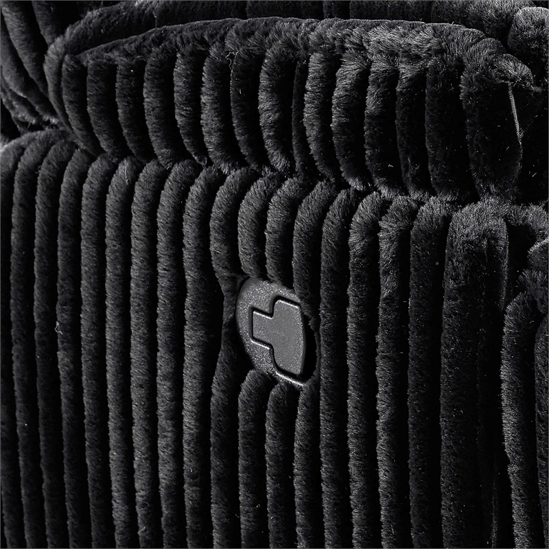 Picket House Furnishings Merrick Motion Loveseat with Console in Masis Black