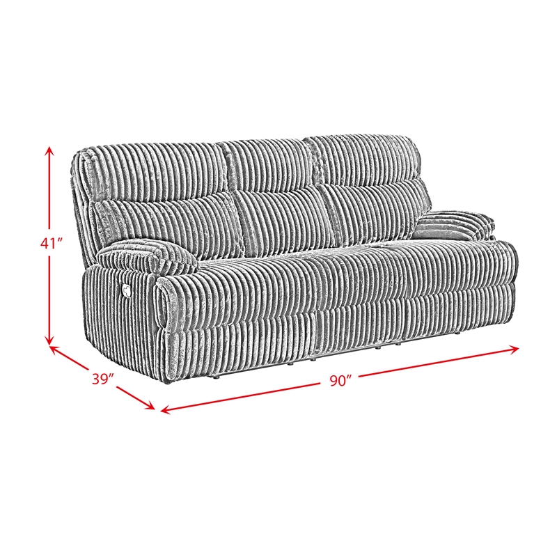 Picket House Furnishings Merrick Motion Sofa in Masis Black