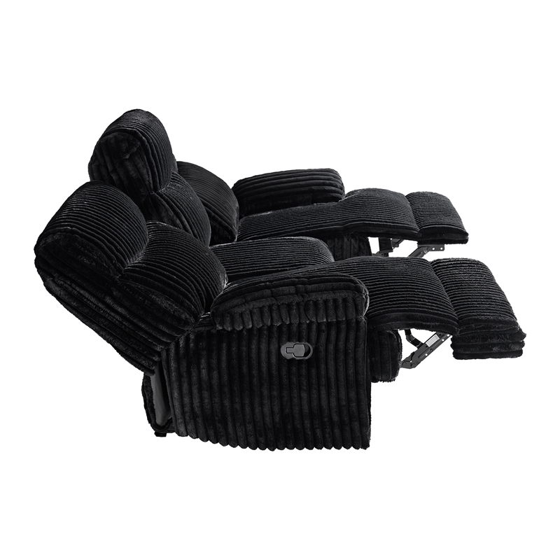 Picket House Furnishings Merrick Motion Sofa in Masis Black