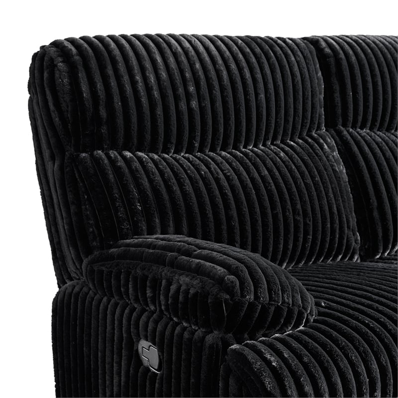 Picket House Furnishings Merrick Motion Sofa in Masis Black