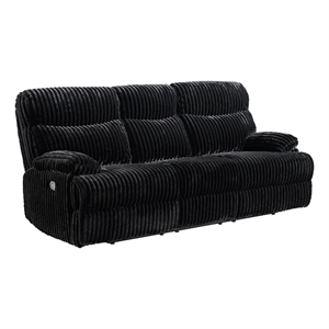 Picket House Furnishings Merrick Motion Sofa in Masis Black