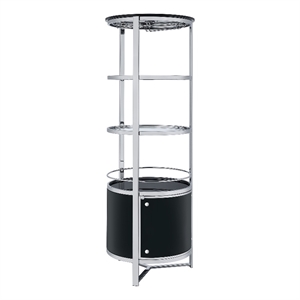 Picket House Furnishings Jule Wine Rack with LED in Black