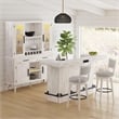 Picket House Furnishings Westwood Buffet & Hutch with LED in Rustic White