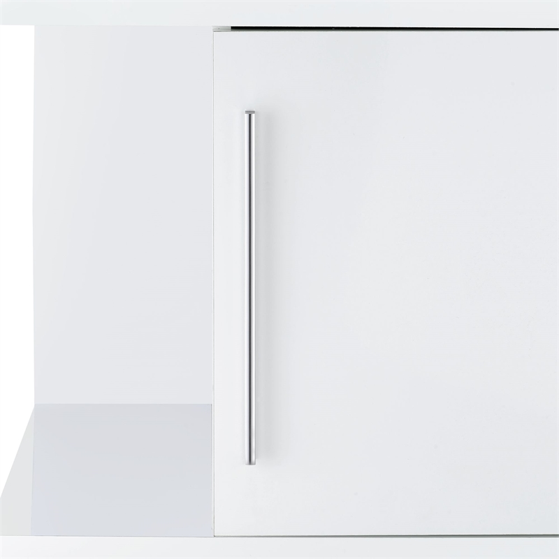 Picket House Furnishings Gwendolyn Wine Cabinet with Light in Glossy White