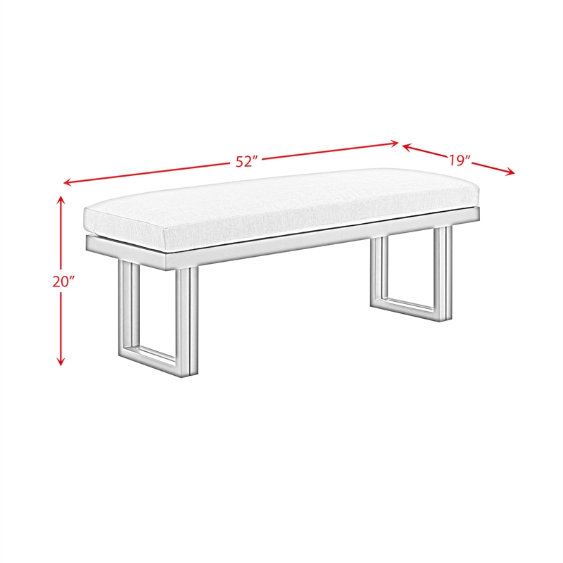 Picket House Furnishings Fresca Dining Bench - Dark Grey and Olefin Beige