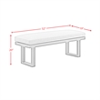 Picket House Furnishings Fresca Dining Bench - Dark Grey and Olefin Beige