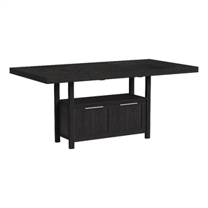 Picket House Furnishings Pinnacle Counter Table with 20&quot Leaf in Charcoal