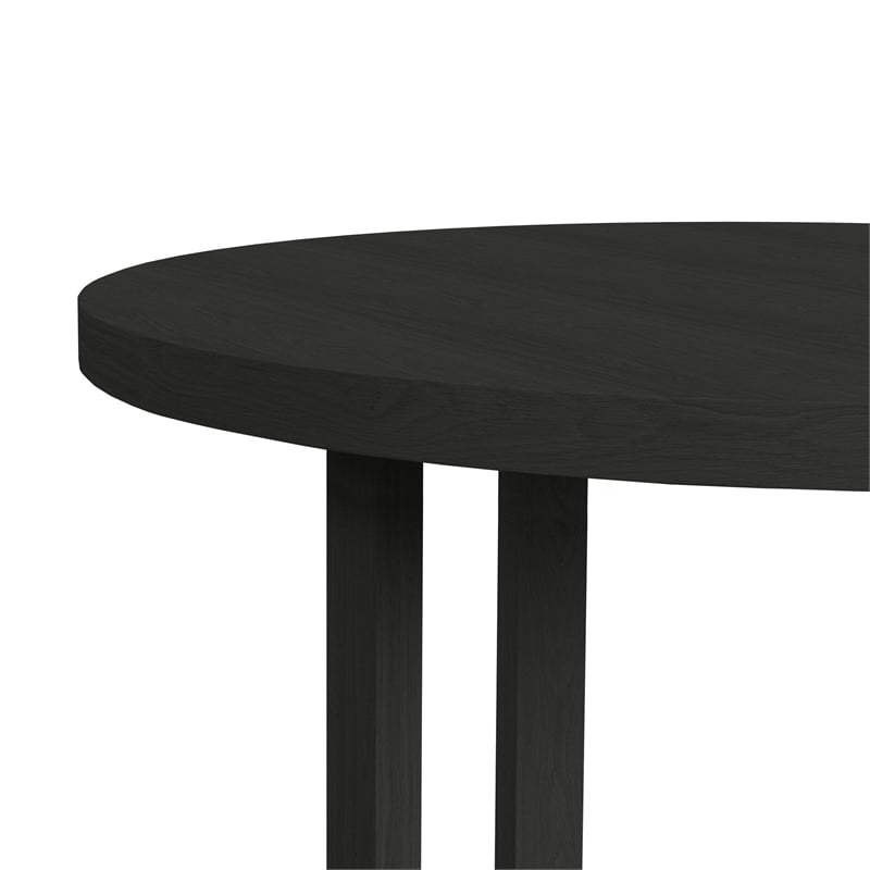 Picket House Furnishings Woodridge  Round Dining Table in Black with Grain